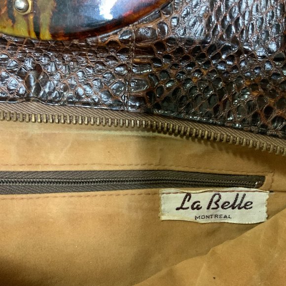 Snakeskin Fold Over Handbag/Clutch - Picture 5 of 5